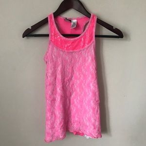 Pink Lace Tank